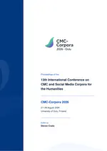 Proceedings of the 13th International Conference on CMC and Social Media Corpora for the Humanities
